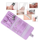 16 Pcs Nail Clippers Set Stainless Steel Manicure Pedicure Cuticle Grooming Tool