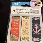     jot Magnetic Bookmarks Inspirational Religious Floral 6 Pieces Total Only  3 