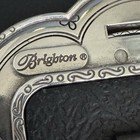 Brighton Baby Picture Frame Silver   Blue Enamel Safety Pin Charms