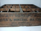 1920s Vtg Soda Crate Sanitary Bottling Works Indiana Harbor Indiana Soda Bottle