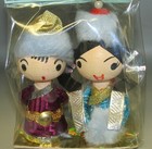 Made In Mongolia Souvenir Hand-crafted Wood Asian Dolls In Original Package
