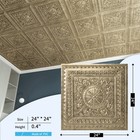 Art3d 2x2 Ft  Drop Ceiling Tiles  Glue Up Ceiling Tiles In Antique Gold  D  cor