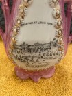Antique 1904 World   s Fair St  Louis Souvenir Vase - Palace Of Education Pink
