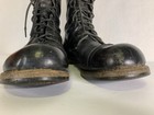 Vtg 50   s 60   s Military Black Leather Combat Boots Size 12 R Gj O   sullivan Soles