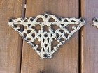 4 Circa 1890s Antique Victorian Cast Iron Screen Door Corner Brackets