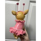 Valentine   s Day Chihuahua Resin Statue Princess Tiara Pink Dress Dog Heart New