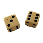 Egg Yolk Butterscotch Vintage Bakelite Set Of 2 Dice Marbled