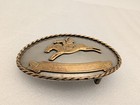 Vintage Rodeo Bronc Rider Trophy Belt Buckle Nickel Silver Brass Cowboy Western 