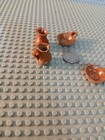Miniature Dollhouse Fairy Garden Set 4 Terracotta Pitcher Bowl   Vintage