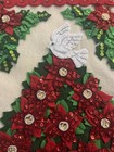 Completed 18    Christmas Felt Sequin    poinsettia Tree    Stocking  Bucilla  89252e