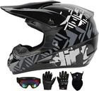 Spark Dot Motocross Dirt Bike Helmets Full Face Motorcycle Large  Grey 