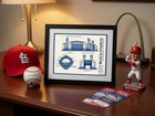 Busch Stadium Blueprint St Louis Architecture Cardinals Baseball Wall Gift Decor
