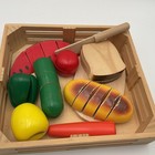 Melissa And Doug Cutting Wooden Play Food Set  fruit  Bread  Vegetables 