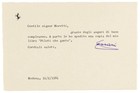 Enzo Ferrari Signed Card Rare Racing Book   Personal Note Psa dna Autograph Loa