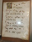 1500s Illuminated Medieval Manuscript Leaf Gregorian Chant On Vellum Antiphonal