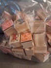 Lot Of 95 Wood Rubber Animal Stamps Gently Used To Excellent Condition