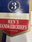 Vintage Men   s All Cotton Handkerchiefs 3 Boxed Nos Mid Century