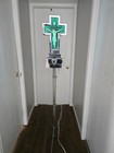 Vtg Antique Art Deco Jesus On Cross Funeral Home Church Crucifix Sign Neon Stand