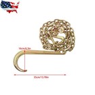 4 Pcs G80 4700lbs 5 16     6  Transport Chain J Hook Tow Chain With Rtj Grab Hook