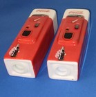 Coca Cola Vending Machine Salt   Pepper Shakers 4 75  Tall Retro Red White Black