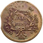 1795 C-5a R-3 No Pole Liberty Cap Half Cent Coin 1 2c