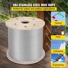 T304 Stainless Steel Cable 1 4  7x19 Steel Wire Rope 200ft Cable Railing