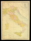 Vintage Italy Map Wall Art Wwii Era Original Roma Venezia Napoli Antique