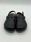 Birkenstock Tokio Super Grip Men 10 Narrow Black Leather Back Trap Clogs Sandals