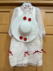 Disney Store Mary Poppins Girl s Dress Costume   Hat Kids Halloween White S5 6