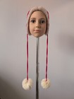 Toddler Red Velvet Winter Hat Bonnet Faux Wool And Real Fur  Christmas  Vintage