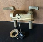 Vintage Kohler Antique Hot Cold Water Bathtub Sink Faucet Fixture Handles Brass