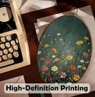 Bnhjkfqz Vintage Wildflower Floral Oval Wall Art Decor Framed 8 7 X 11 4 