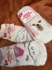 Girls Cozy Critter Socks  Size 7-3 Warm Fluffy Fuzzy Slipper 3 Pairs