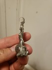 Vintage Small 2    Pewter Mermaid With Crystal Glass Ball Fantasy Figurine Figure