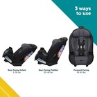 Safety 1st Ellaris 3-in-1 Convertible Car Smoked Mist 5-positions Headrest