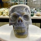 4 6lb Natural Agate Carved Crystal Skull Realistic Crystal Healing