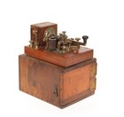 Large  Beautiful 1916 Marconi   Atm   Gpo Key-on-board W original Wood Cabinet
