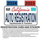 California Dmv License Year Sticker 2023 2024