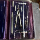 Drafting Instruments Set W case National Dietzgen Vintage One Point Missing