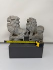 Vintage Chinese Stone Carved Foo Dog Guardian Statues