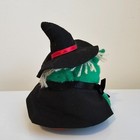 Swibco Puffkins Hazel Witch Plush Beanbag Toy Green Hat W  Tags Vintage 90s 4 