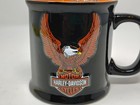 Harley Davidson 3d Eagle Emblem  Orange   Black Coffee Mug Biker Gifts 14oz  
