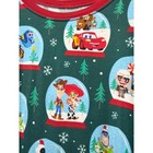 Little Sleepies Pajama Top Kids 9 10 Green Disney Pixar Holiday Bamboo Euc