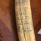 Scrimshaw Walrus Tusk Resin Replica The Ship  james Allen  22  
