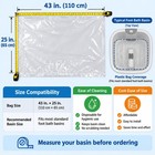 100 Pcs Disposable Foot Tub Liners Large 43x25in Pedicure Spa Plastic Bags