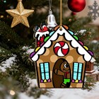 Large Size 7  Christmas Crafts For Kids Wooden Gingerbread House Ornaments Craft