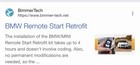 Remote Start Retrofit For 2018 Bmwx6 By Bimmertech