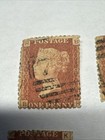 6 Gb Qv One Penny Queen Victoria Stamps Used  lot 21a File48 
