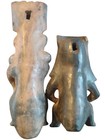 Vintage Hand Carved Wood Tribal Pre-columbian Style Figures Pair Male Female