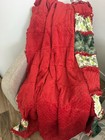 New Handmade Christmas Minky Rag Quilt 65x86 Reversible Red Green Patchwork